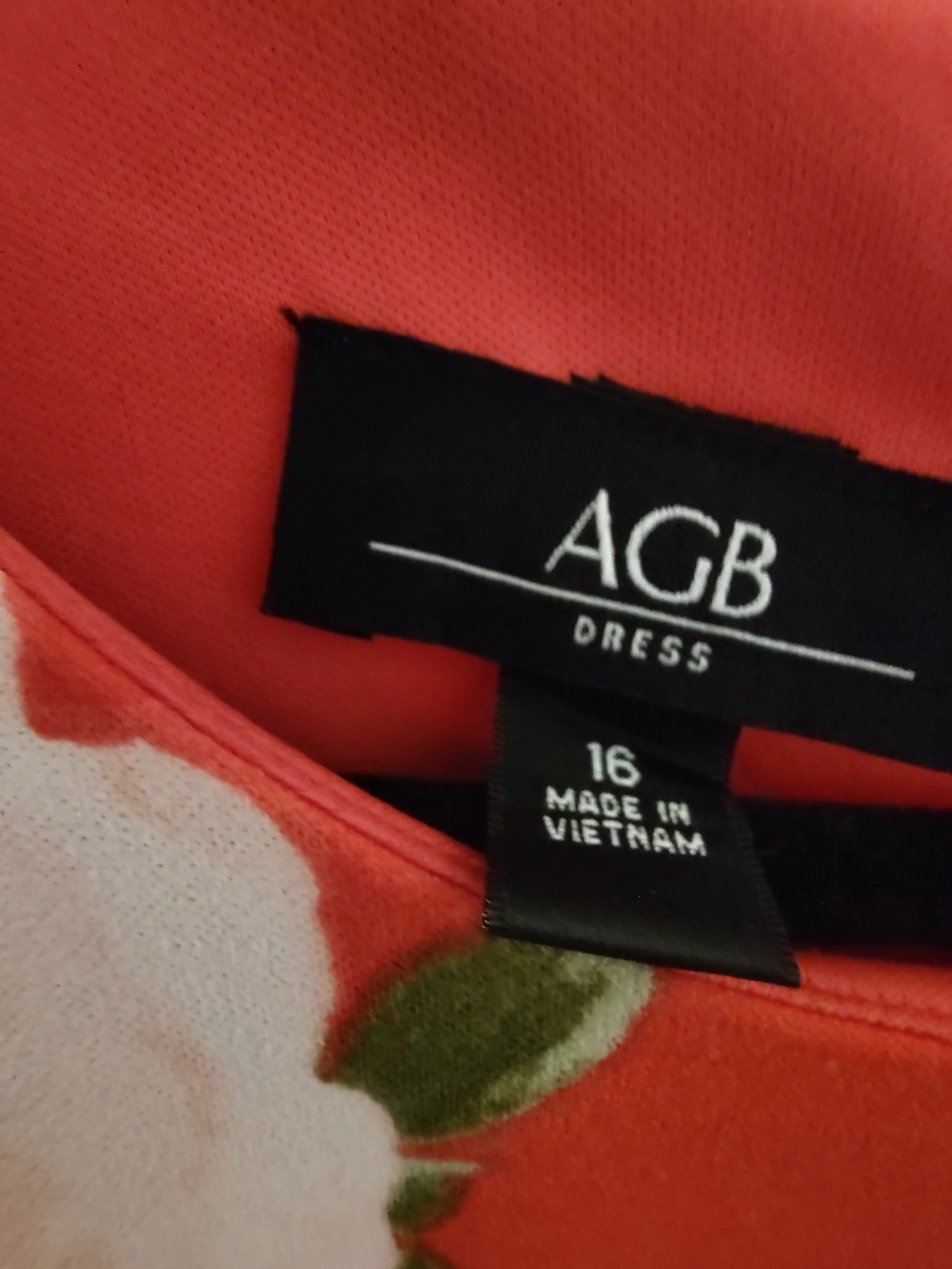 AGB Bright Red Floral Midi Dress - Picture 6 of 6